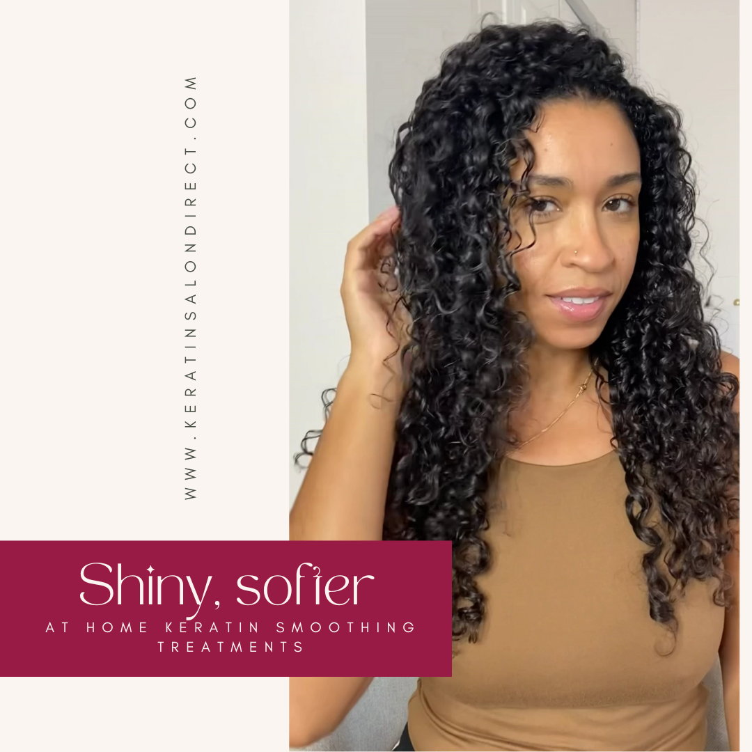 beautiful curls thanks to at home keratin treatment